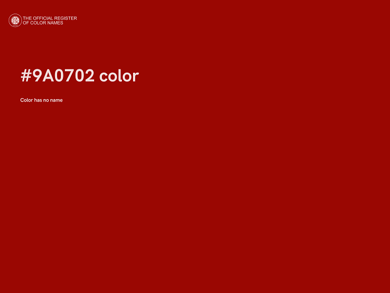 #9A0702 color image