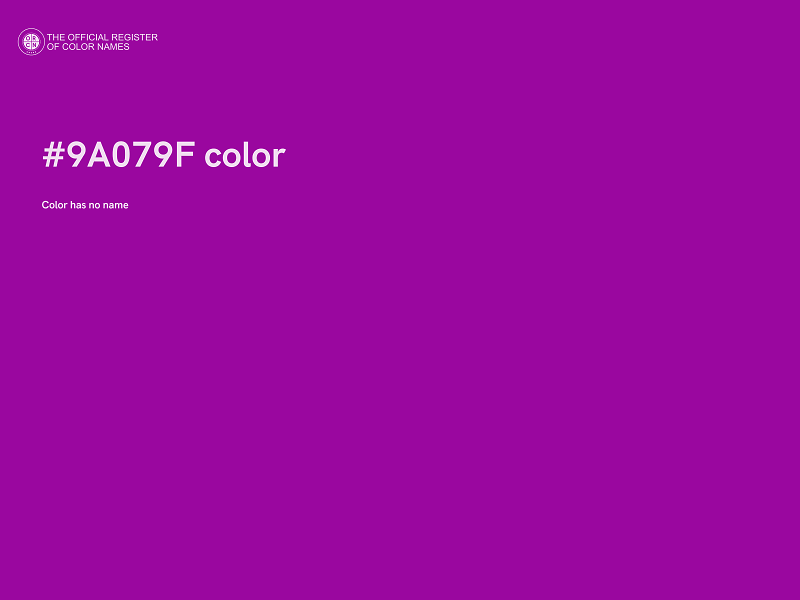 #9A079F color image