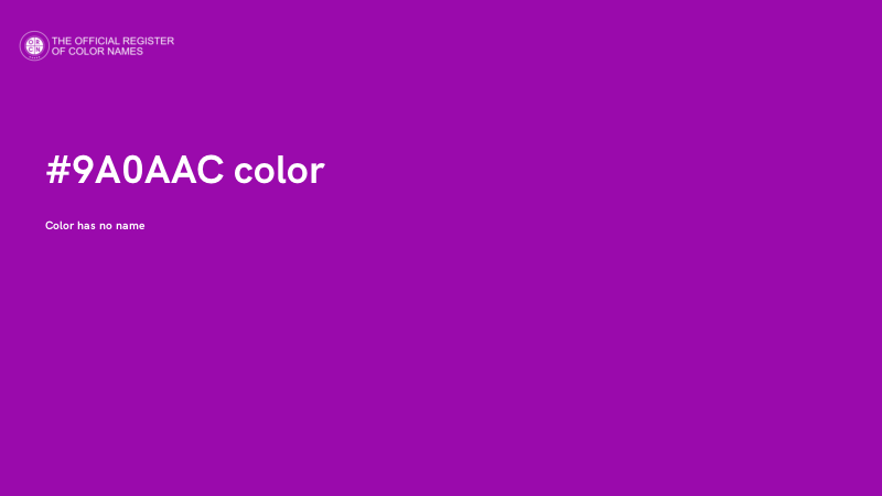 #9A0AAC color image