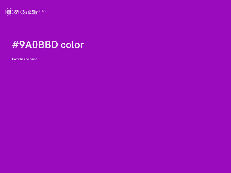 #9A0BBD color image
