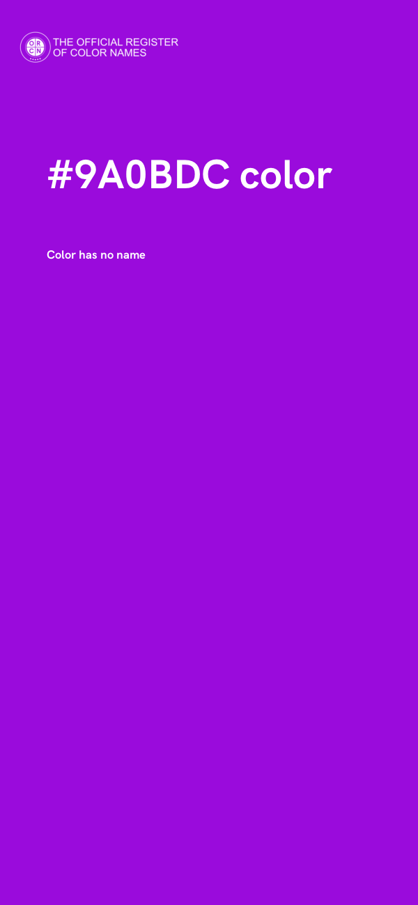 #9A0BDC color image