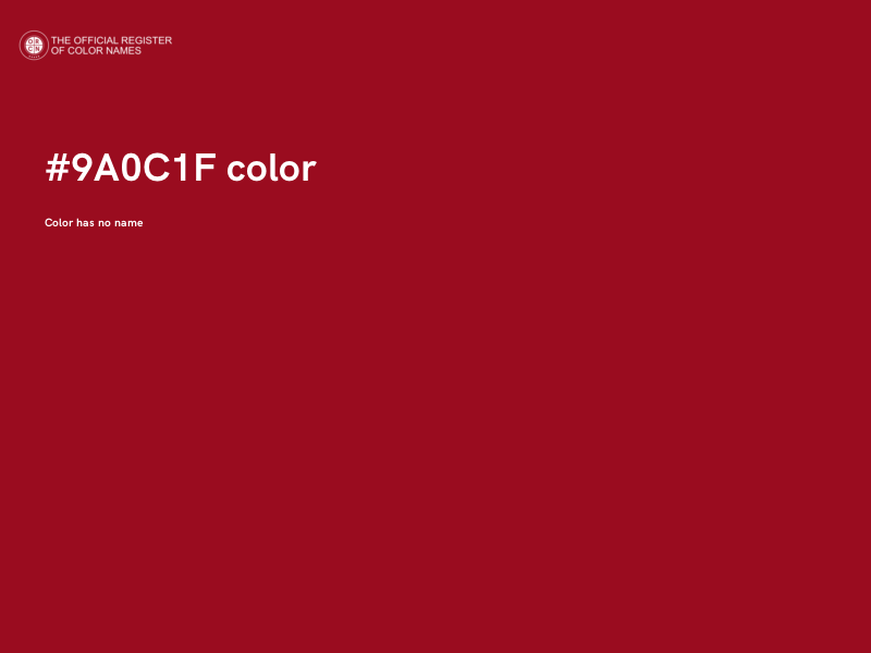 #9A0C1F color image