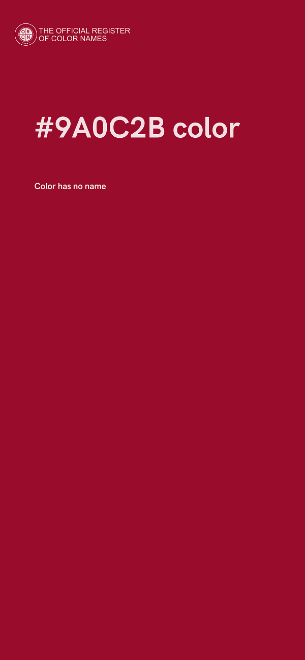 #9A0C2B color image