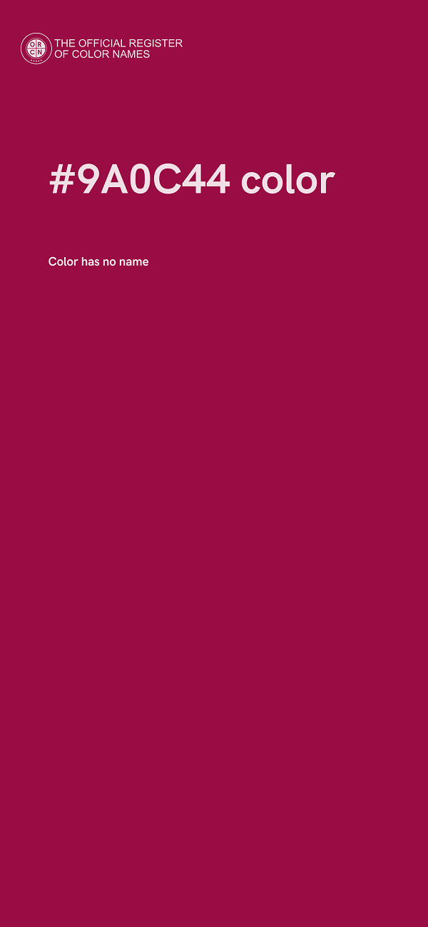 #9A0C44 color image