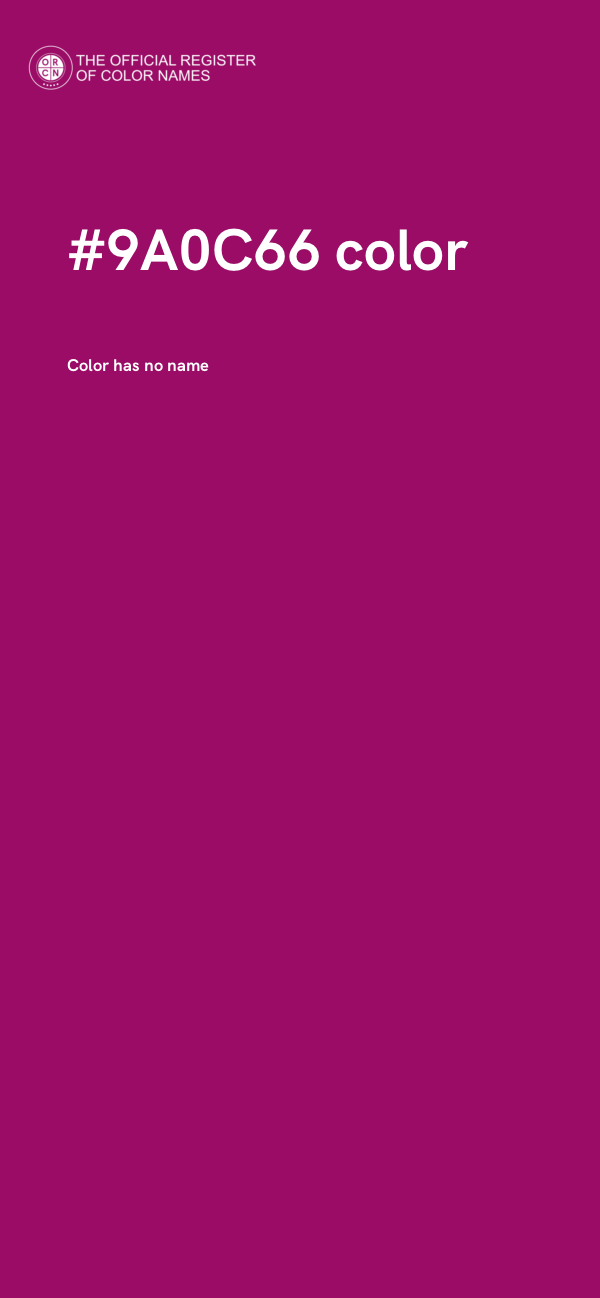 #9A0C66 color image