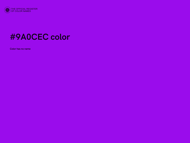 #9A0CEC color image