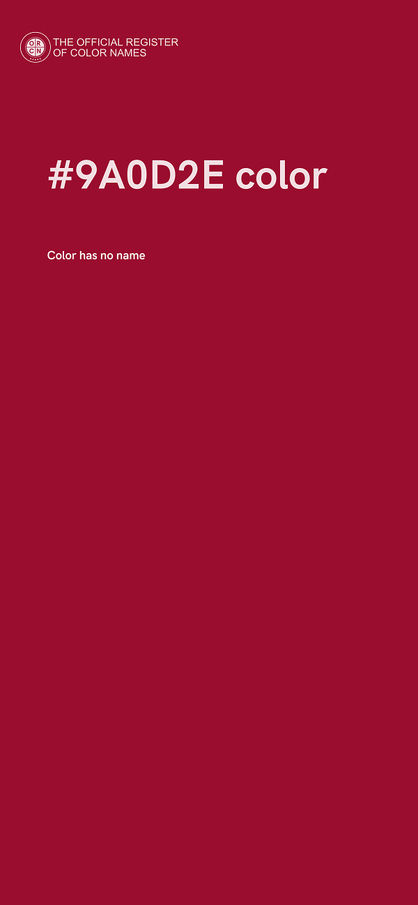 #9A0D2E color image