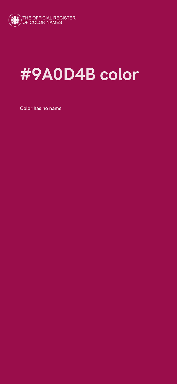 #9A0D4B color image