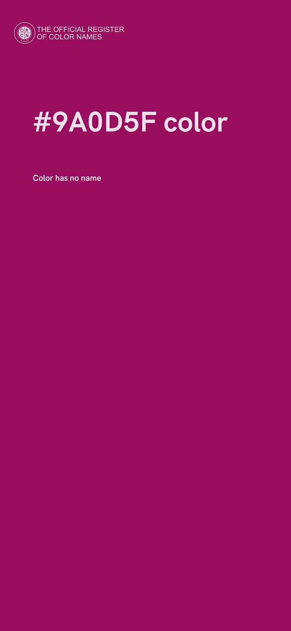 #9A0D5F color image