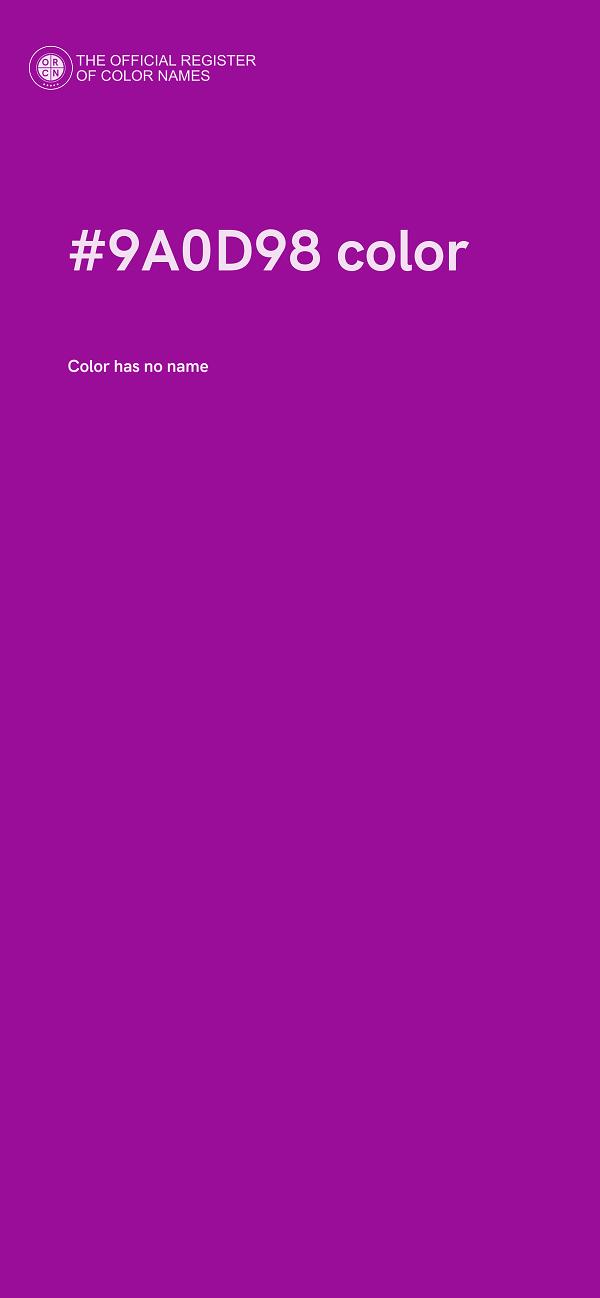 #9A0D98 color image