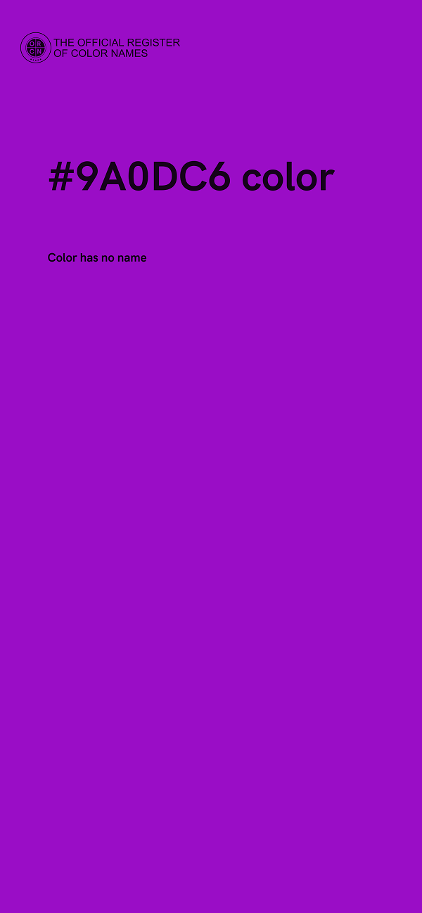 #9A0DC6 color image