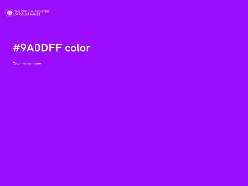#9A0DFF color image