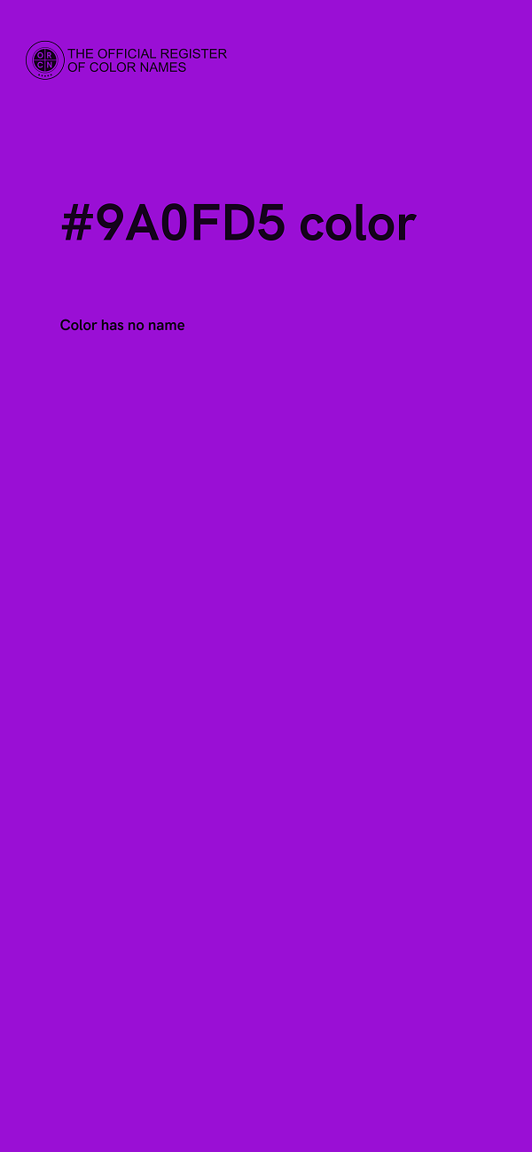 #9A0FD5 color image