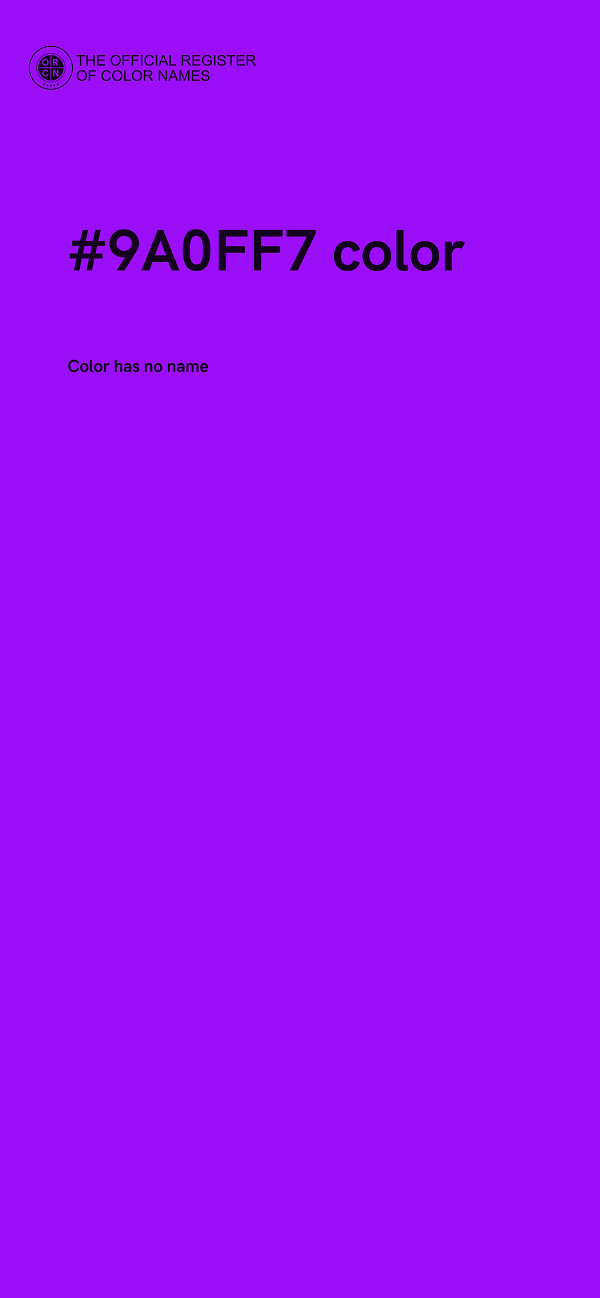#9A0FF7 color image
