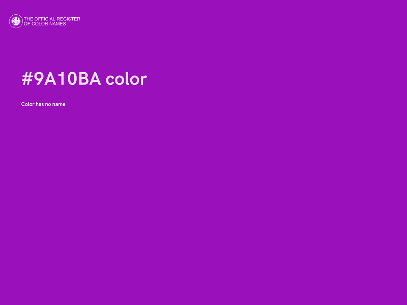 #9A10BA color image