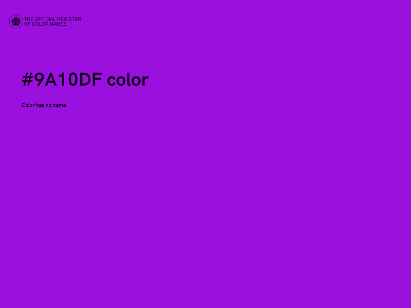 #9A10DF color image