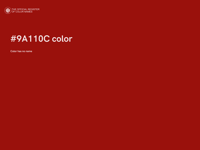 #9A110C color image