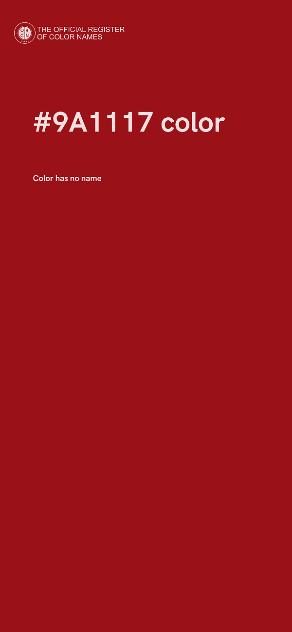 #9A1117 color image
