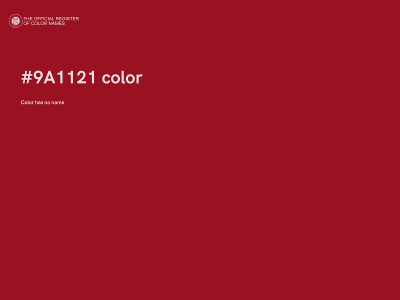 #9A1121 color image