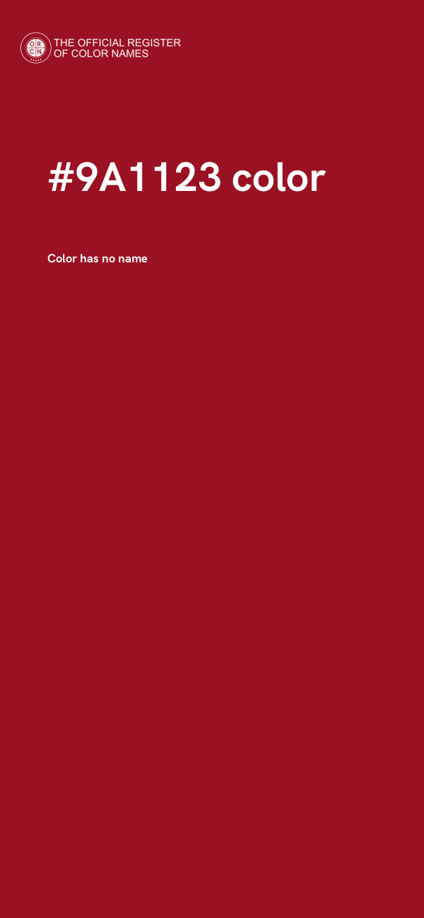 #9A1123 color image