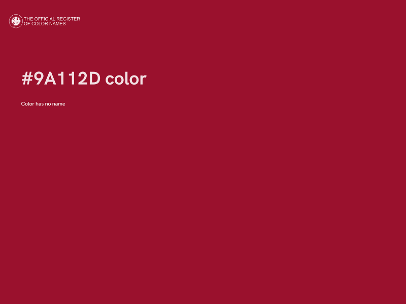 #9A112D color image