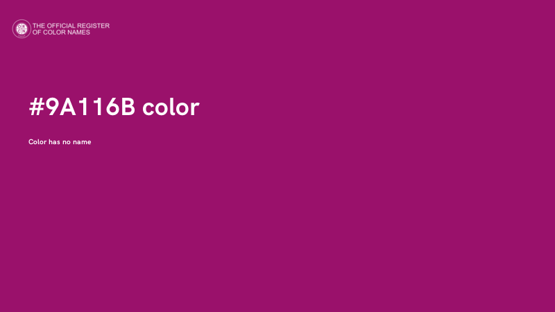 #9A116B color image