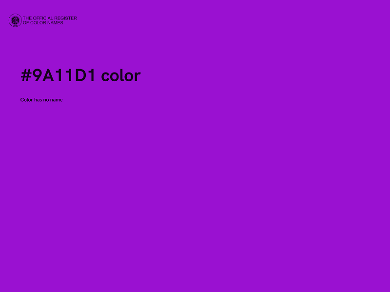 #9A11D1 color image