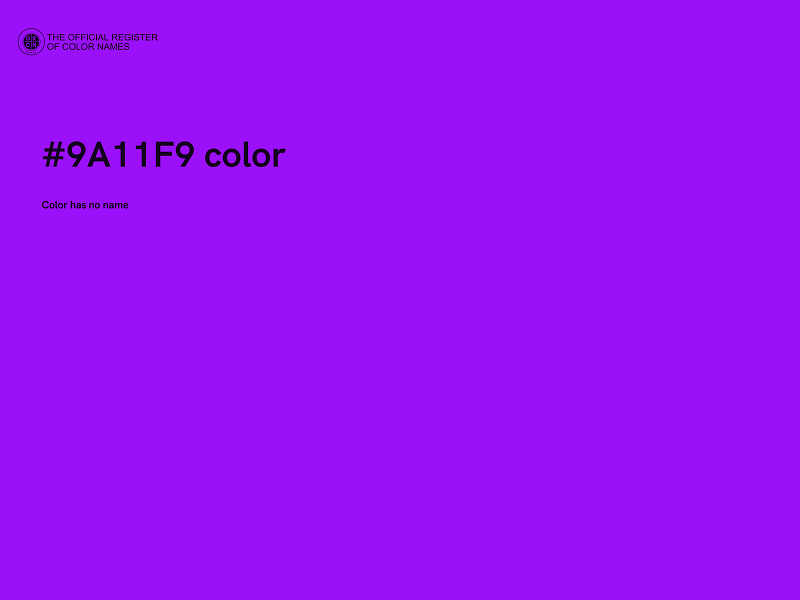 #9A11F9 color image