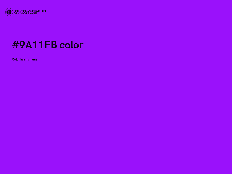 #9A11FB color image