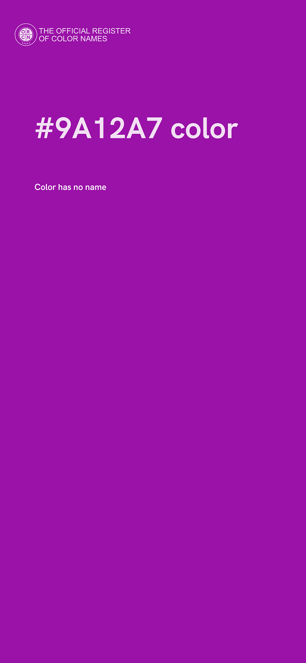 #9A12A7 color image