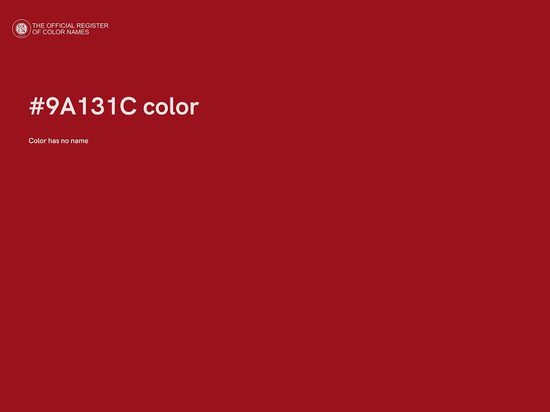 #9A131C color image