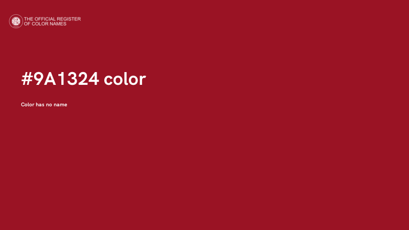 #9A1324 color image