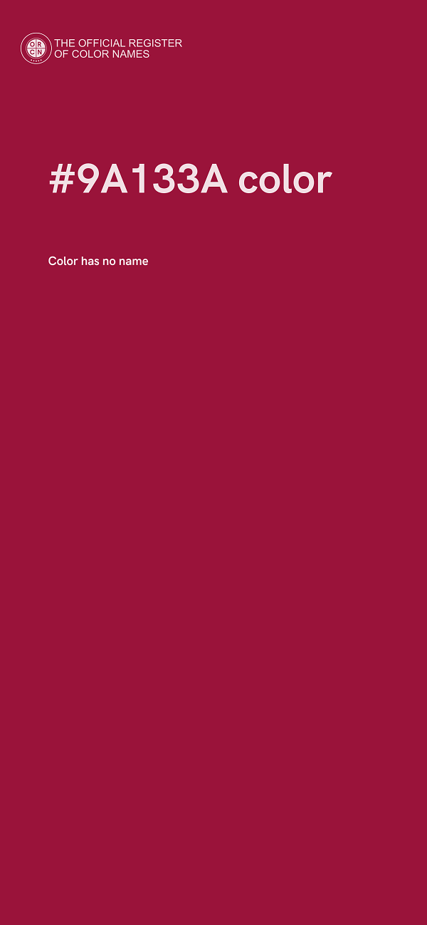 #9A133A color image