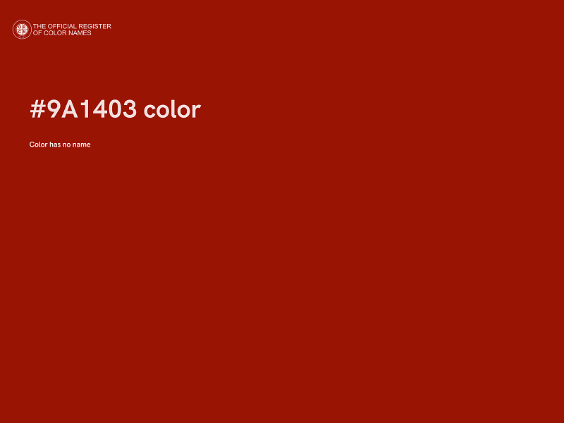 #9A1403 color image