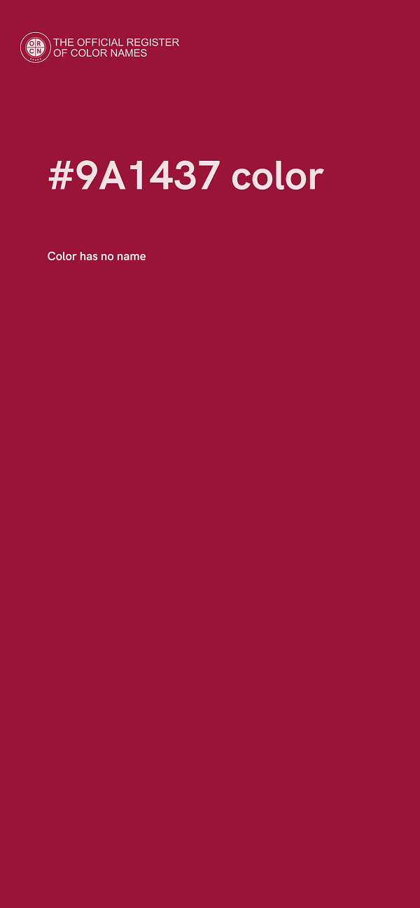 #9A1437 color image