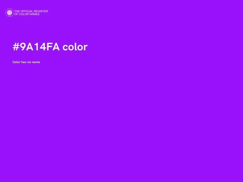 #9A14FA color image