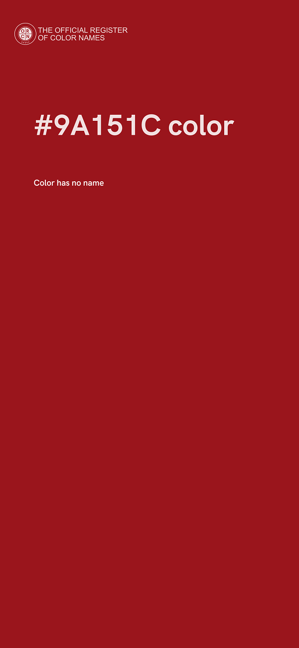#9A151C color image