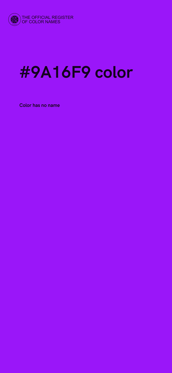 #9A16F9 color image