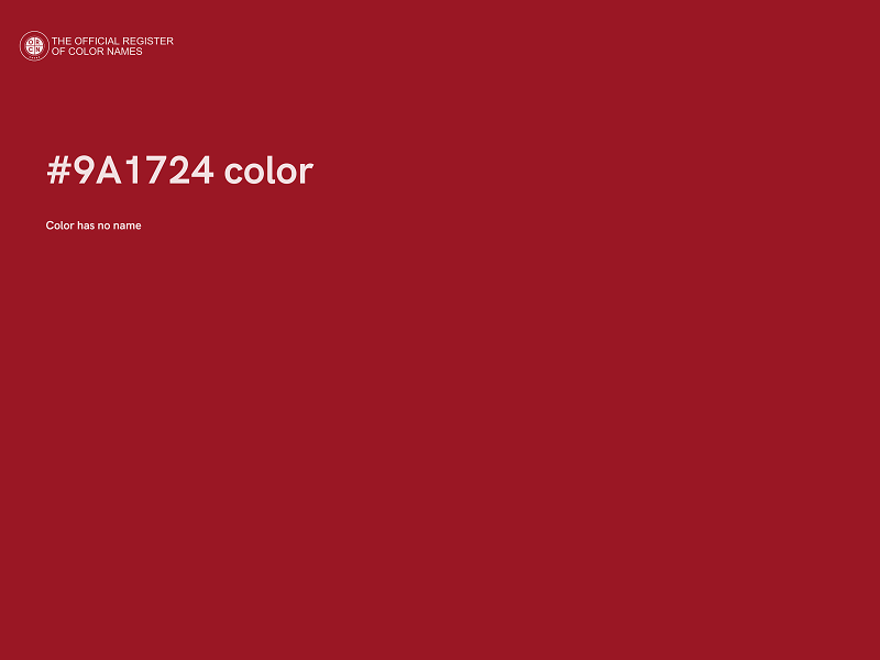 #9A1724 color image