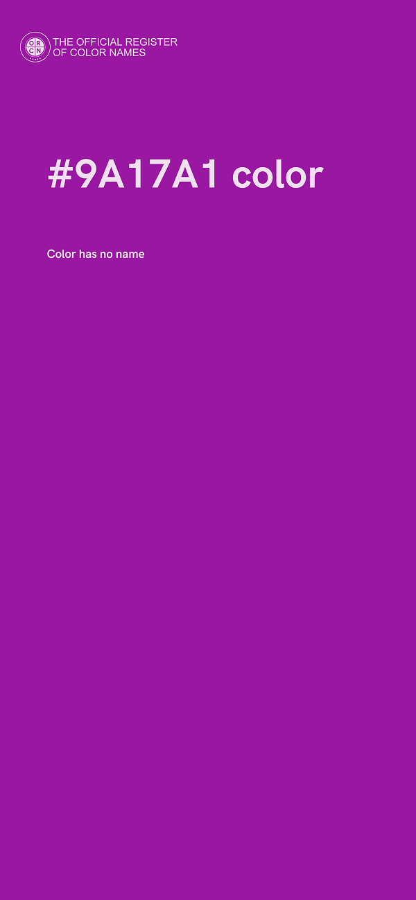 #9A17A1 color image