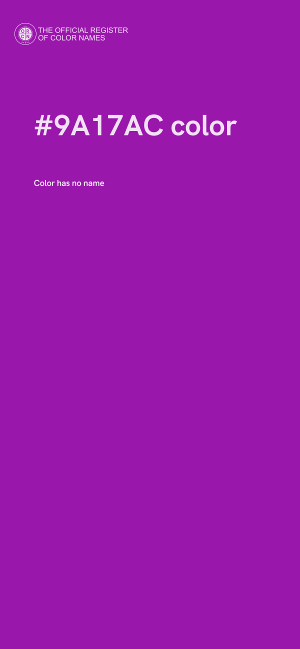 #9A17AC color image
