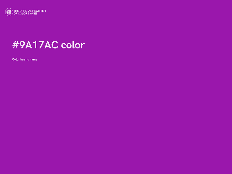 #9A17AC color image