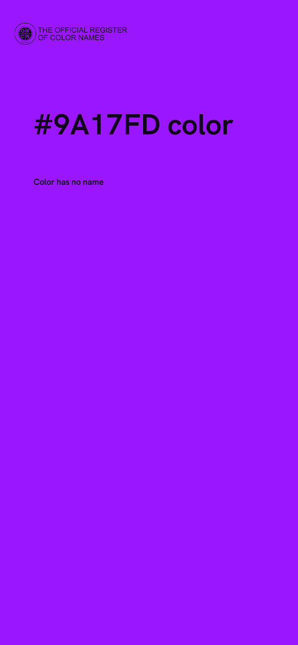 #9A17FD color image