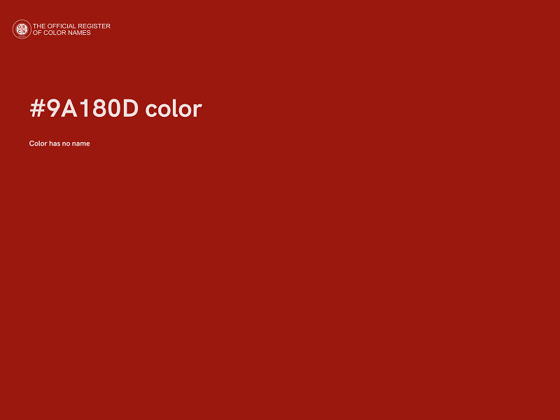 #9A180D color image