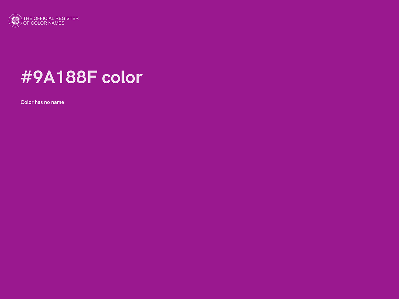 #9A188F color image