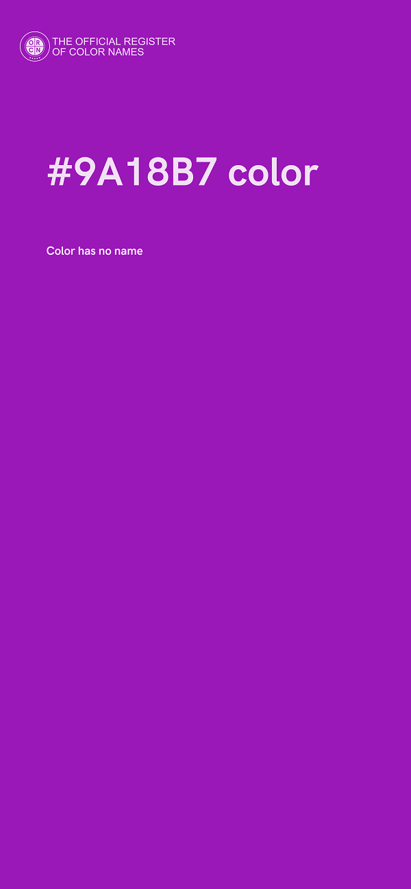 #9A18B7 color image