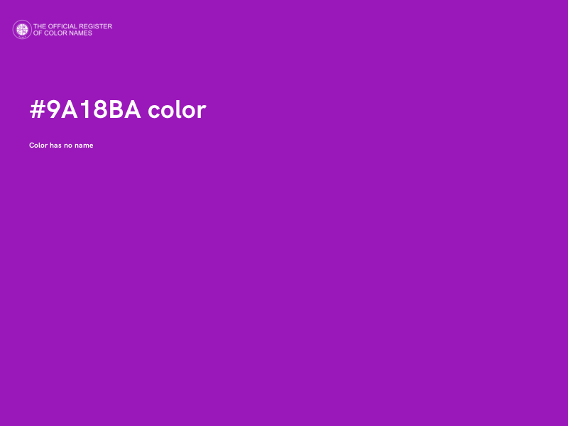 #9A18BA color image