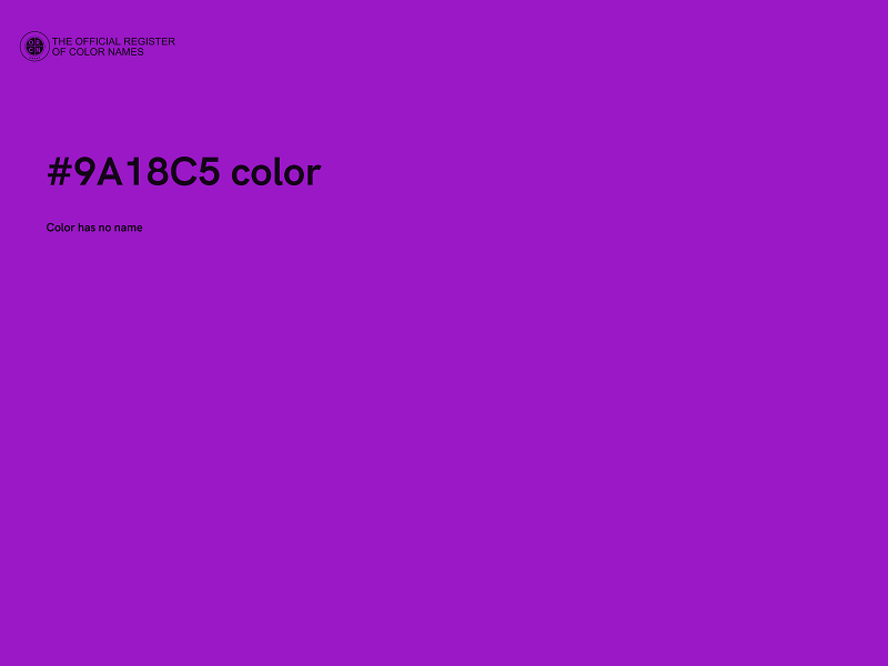 #9A18C5 color image