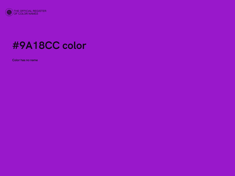 #9A18CC color image