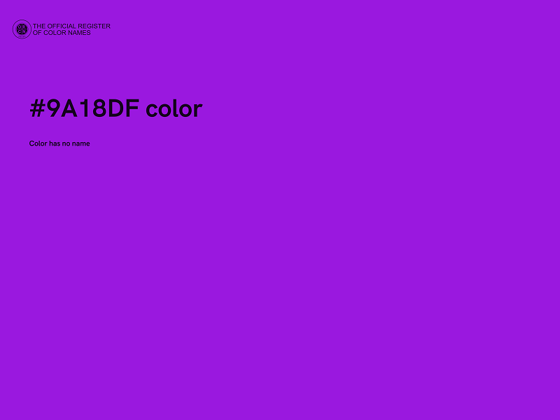 #9A18DF color image